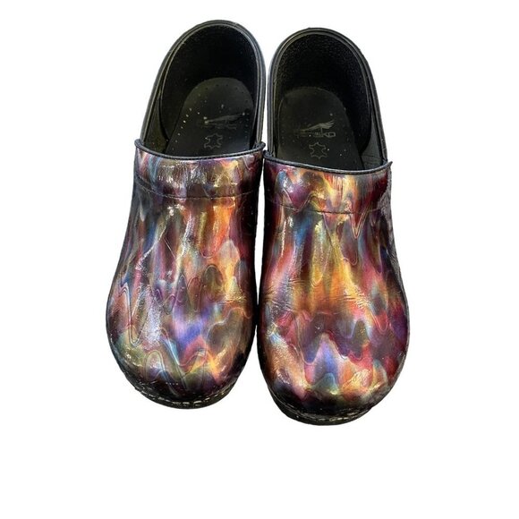 Dansko Professional Multi Ripple Patent Stapled Collection Colorful Women’s 40 - Picture 3 of 7